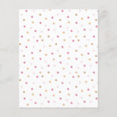 ピンク象の赤ちゃんシャワー推測ベビーフードカード (裏面)