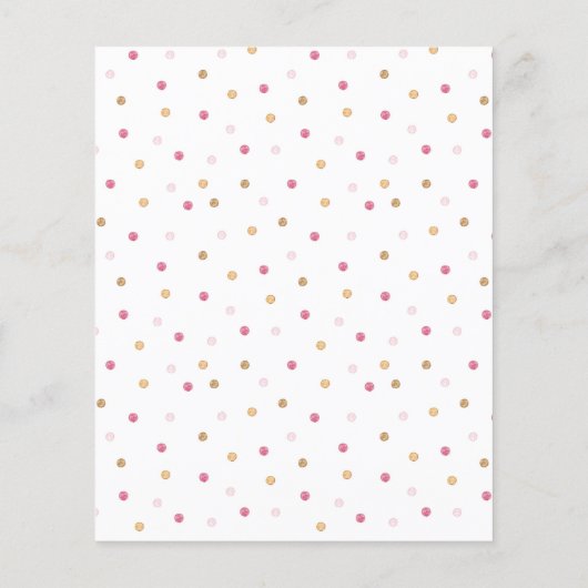 ピンク象の赤ちゃんシャワー推測ベビーフードカード (裏面)