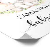 ピンク象の赤ちゃんシャワー歓迎のサイン8x10シック ポスター (角)