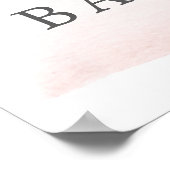 ピンク象の赤ちゃんシャワー歓迎サイン ポスター (角)