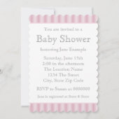 ピンク象の赤ちゃんシャワー 招待状 (裏面)