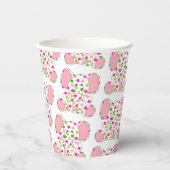 ピンク象の赤ちゃんシャワー 紙コップ (正面)