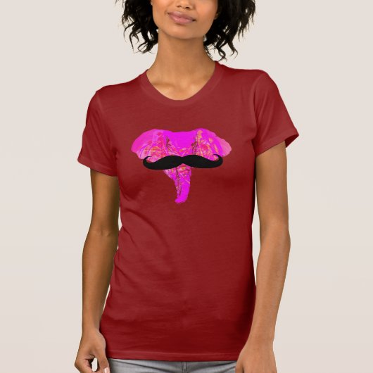 ピンク象の髭 Tシャツ (正面)