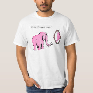 ピンク象を見ること Tシャツ
