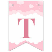 ピンク象ガールベビーシャワー バンティングフラッグ (第2の旗)