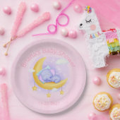 ピンク象ガールベビーシャワー ペーパープレート (パーティー)