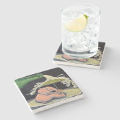 ピンク象コースター ストーンコースター (横)