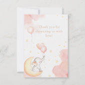 ピンク象サンキューカード サンキューカード (正面)