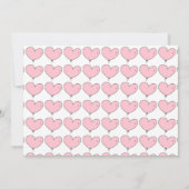 ピンク象ベビーハートバルーンシャワー招待状 招待状 (裏面)