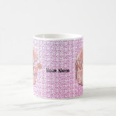 ピンク象マグカップ コーヒーマグカップ (中央)