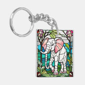 ピンク象 キーホルダー (正面左)