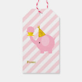 ピンク象 ギフトタグ (裏面)