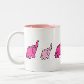 ピンク象 ツートーンマグカップ (左)