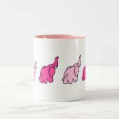 ピンク象 ツートーンマグカップ (中央)