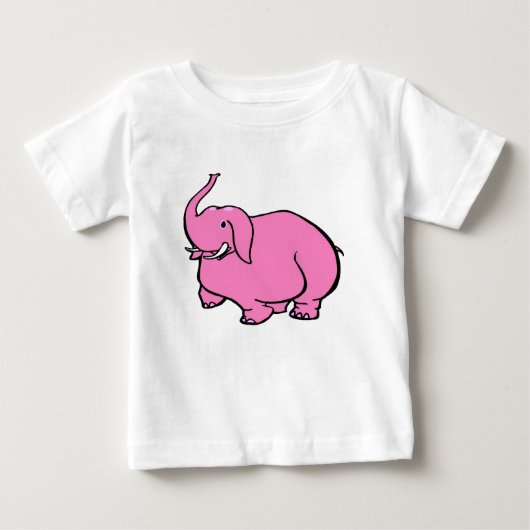 ピンク象 ベビーTシャツ (正面)