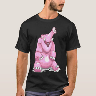 ピンク象 Tシャツ