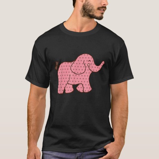 ピンク象 Tシャツ (正面)