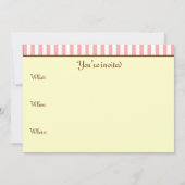 ピンク財布誕生日シャワーパーティの招待状 招待状 (裏面)