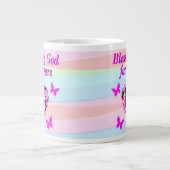 ピンク賛美のフローラバイゴッド90th誕生日マグカップ ジャンボコーヒーマグカップ (正面)