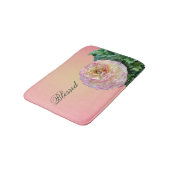 ピンク賛美のフローラ バスマット (アングル)