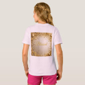 ピンク賛美のTシャツガール Tシャツ (裏面フル)