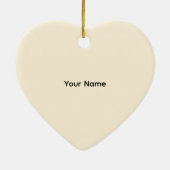 ピンク賛美ク・クリスチャン・クロスハートオーナメント セラミックオーナメント (裏面)