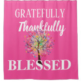 ピンク賛美 シャワーカーテン (正面)