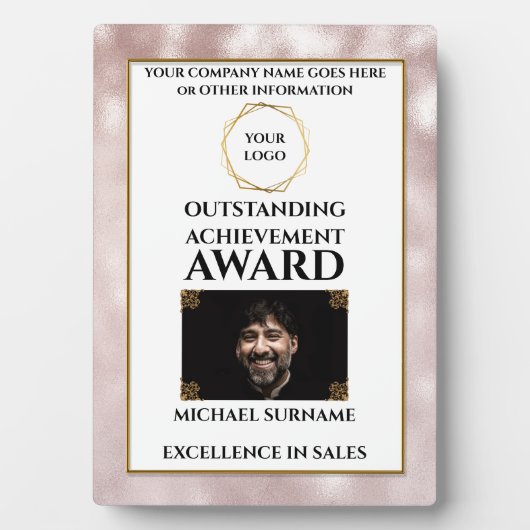 ピンク賞DIYロゴ認定従業員 フォトプラーク (正面)