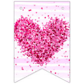 ピンク赤いハートは私のバレンタインロマンチックな提案 バンティングフラッグ (第1の旗)