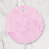 ピンク赤いハートスウィートアート誕生日 フェイバータグ (裏面)