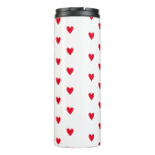 ピンク赤いハートバレンタインデーをテーマにしたロマンチック タンブラー (裏面)