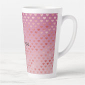 ピンク赤いハート グラデーション カフェラテマグ (右)