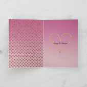 ピンク赤いハート グラデーション シーズンカード (内部)