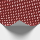 ピンク赤いハート グラデーション ラッピングペーパー (角)