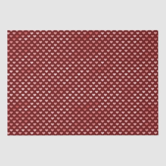 ピンク赤いハート グラデーション 薄葉紙 (正面)