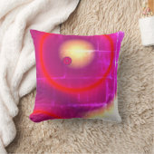 ピンク赤い惑星サンズサークル天文学クッション クッション (ブランケット)