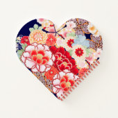 ピンク赤い白い花牡丹、バラ日本のフローラ ノートブック (裏面)