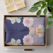 ピンク赤い白い花牡丹、バラ日本のフローラ 薄葉紙 (ギフト)