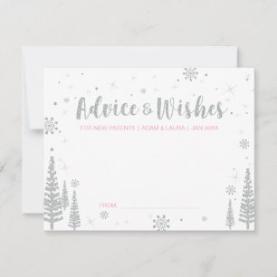 ピンク赤ちゃんシャワーアドバイスカードお母さん、両親 アドバイスカード