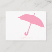 ピンク赤ちゃんシャワーシルエットおむつラッフルチケット エンクロージャーカード (裏面)