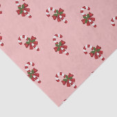 ピンク赤と白にクリスマスキャンディーケーンパターン 薄葉紙 (詳細)