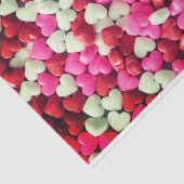 ピンク赤と白キャンディハートティッシュペーパー 薄葉紙 (詳細)