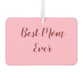 ピンク赤の母親の日最高の母は常に贈り物を追加文字 カーエアーフレッシュナー (裏面)