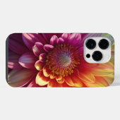 ピンク赤オレンジイエローパープルダリア花 iPhoneケース (裏面横)