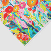 ピンク赤カラーフラワー絵画抽象芸術の切り離し 薄葉紙 (詳細)