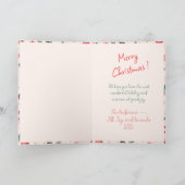 ピンク赤写真かわいいクリスマスカード シーズンカード (内部)