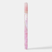 ピンク赤水グラデーション色インクのカスタマイズ可能 iPhone 15ケース (右側面)