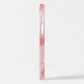 ピンク赤水グラデーション色インクのカスタマイズ可能 iPhone 15ケース (左側面)