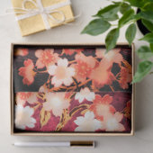 ピンク赤白春の花日本のフローラ 薄葉紙 (ギフト)