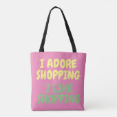 ピンク赤緑黄色に文字 トートバッグ (裏面)